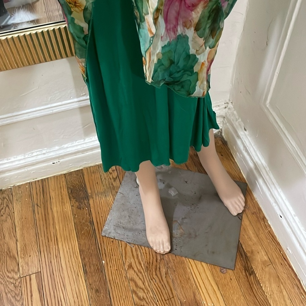 Le Ragazze Green Floral Dress made in Italy - Picture 5 of 10